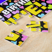 22e verjaardag — Fun, liefhebbende hartsvormen + " Legpuzzel (Zijkant)