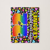 22e verjaardag — Fun, liefhebbende hartsvormen + " Legpuzzel (Verticaal)