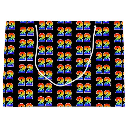22e verjaardag: Fun Rainbow Event Nummer 22 Patroo Groot Cadeauzakje (Voorkant)