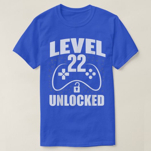 22e verjaardag gamer 22 jaar oude dag t-shirt (Design voorkant)
