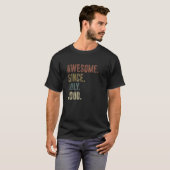 22e verjaardag Geweldige sinds juli 2000 T-shirt (Voorkant volledig)