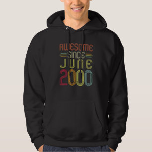 22e verjaardag Geweldige sinds juni 2000 22 jaar o Hoodie