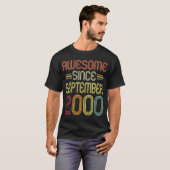 22e verjaardag Geweldige sinds september 2000 22 j T-shirt (Voorkant volledig)