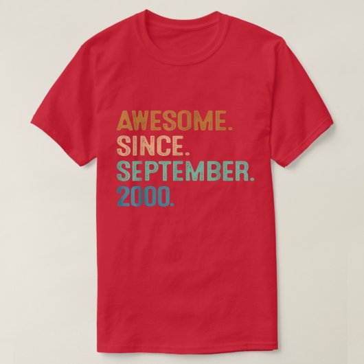 22e verjaardag Gift 22 jaar oud Geweldige sinds se T-shirt (Design voorkant)