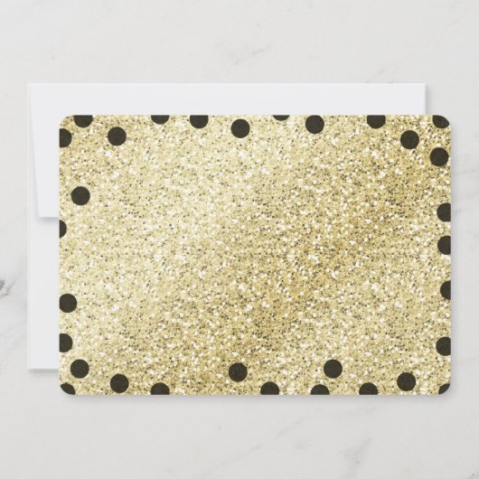 22e verjaardag Gold Glitter Confetti Kaart (Achterkant)