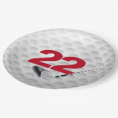 22e verjaardag golfbal design papier Bord (Gekanteld)