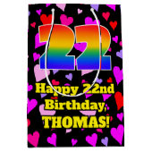 22e verjaardag: Het liefhebbende Kunstpatroon, Reg Medium Cadeauzakje (Voorkant)