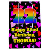 22e verjaardag: Het liefhebbende Kunstpatroon, Reg Medium Cadeauzakje (Achterkant)