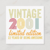 22e verjaardag informatiekaartje (Voorkant)