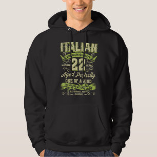 22e verjaardag Italiaanse 22e verjaardag Hoodie