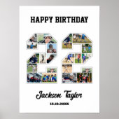 22e verjaardag Jubileum nummer 22 fotocollage Poster (Voorkant)