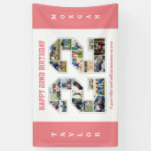 22e verjaardag Jubileum nummer 22 fotocollage Spandoek (Verticaal)