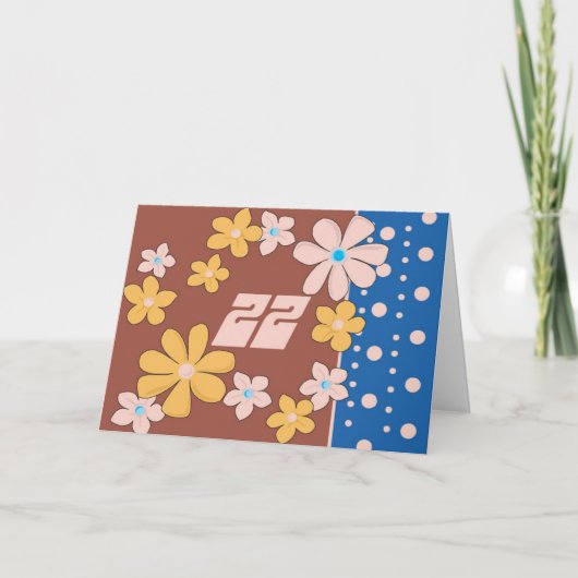 22e verjaardag kaart (Voorkant)