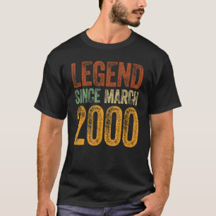 22e verjaardag maart geboren shirt 22 jaar legende