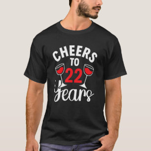 22e Verjaardag Man Vrouw juicht naar 22 jaar T-shirt