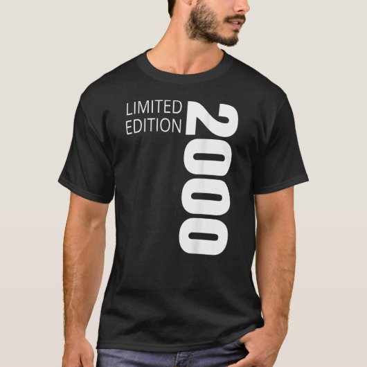 22e verjaardag Mannen dames 22 jaar 2000 T-shirt (Voorkant)