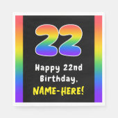 22e verjaardag: Regenboogspectrum # 22, Aangepaste Servet (Voorkant)