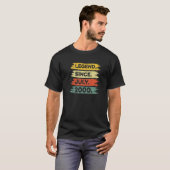 22e verjaardag Retro Legend sinds juli 2000 T-shirt (Voorkant volledig)