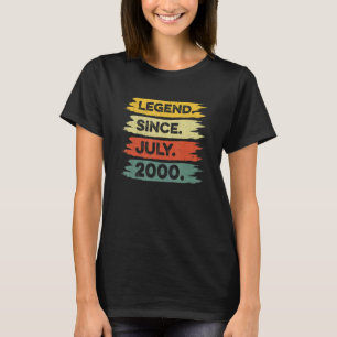 22e verjaardag Retro Legend sinds juli 2000 T-shirt