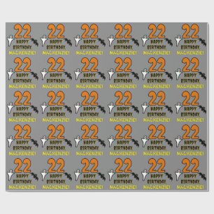 22e verjaardag: Spooky Halloween Thema, aangepaste Cadeaupapier