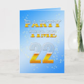 22e verjaardag uitnodiging met veel bier (Voorkant)