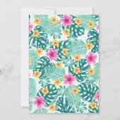 22e verjaardag uitnodigingen Tropical Hawaii Flora (Achterkant)