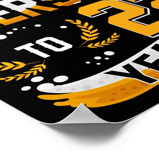 22e verjaardag van de kaasmakerij en bier tot 22 j poster (Hoek)