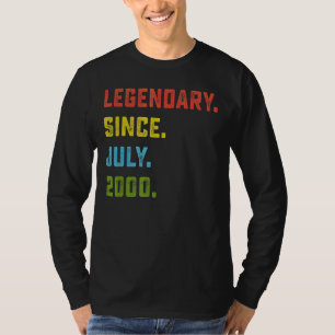 22e verjaardag van de Legenda sinds juli 2000 22 j T-shirt