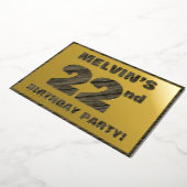 22e verjaardag van de partij van Birthday — Vette, Folie Uitnodiging (Gedraaid)