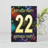 22e verjaardag van de uitnodigingen van het Vuurwe (Staand voorkant)