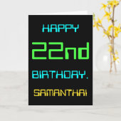 22e verjaardag van het thema Fun Digital Computing Kaart (Gele Bloem)