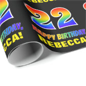 22e verjaardag: Vet, Vun, eenvoudig, regenboog 22 Cadeaupapier (Rol Hoek)