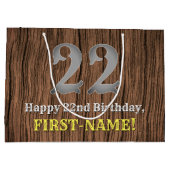 22e verjaardag: Westerne kijk op land, naam Groot Cadeauzakje (Achterkant)