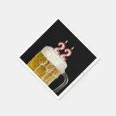 22e verjaardag zwarte bier servet (Hoek)