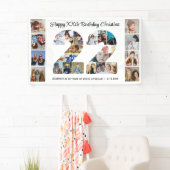 22e verjaardagsfeestje Nummer 22 fotocollage Spandoek (Insitu)