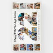 22e verjaardagsfeestje Nummer 22 fotocollage Spandoek (Verticaal)