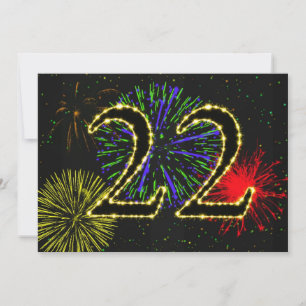 22e verjaardagsfeestje uitnodigen kaart