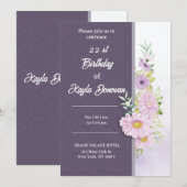 22e verjaardagskaart kaart (Voorkant / Achterkant)