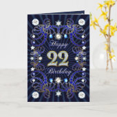 22e verjaardagskaart met juwelen kaart (Gele Bloem)
