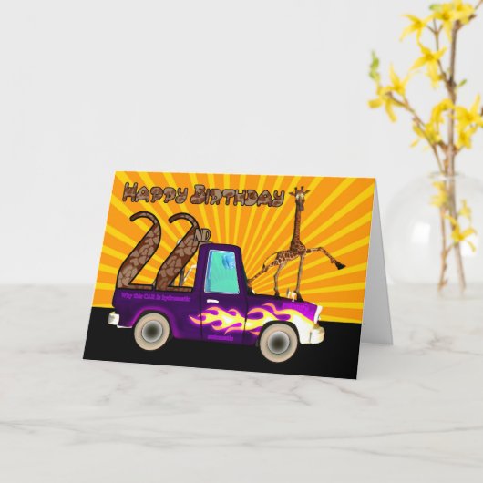 22e, Waarom deze Giraffe is als Grease Lightning,  Kaart (Gele Bloem)