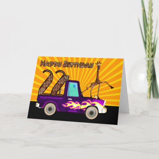 22e, Waarom deze Giraffe is als Grease Lightning,  Kaart (Voorkant)