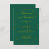 22nd Birthday Breakfast Invitations (Voorkant / Achterkant)