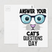22nd January - Answer Your Cat's Questions Day Briefkaart (Voorkant / Achterkant)