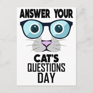 22nd January - Answer Your Cat's Questions Day Briefkaart
