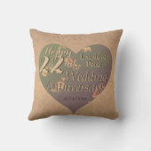 22nd Wedding Anniversary HeartThrow Pillow Kussen (Achterkant)