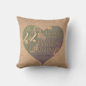 22nd Wedding Anniversary HeartThrow Pillow Kussen (Voorkant)