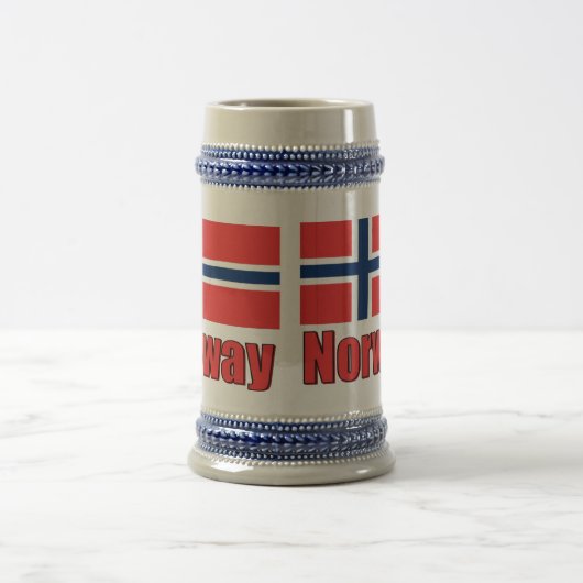 22oz Blue/Grey Stein Norway\Flag Bierpul (Center)