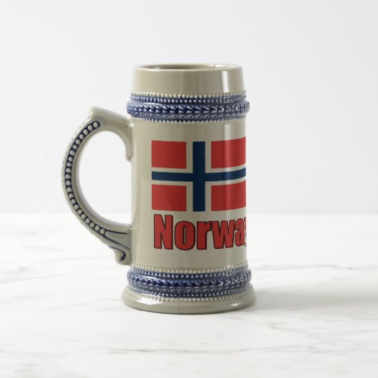 22oz Blue/Grey Stein Norway\Flag Bierpul (Links)