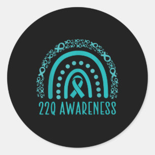 22q bewustzijn, 22q regenboog, Digeorge syndroom A Ronde Sticker