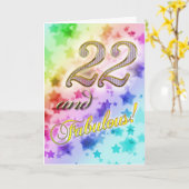 22ste verjaardag voor Fabelachtig iemand Kaart (Gele Bloem)